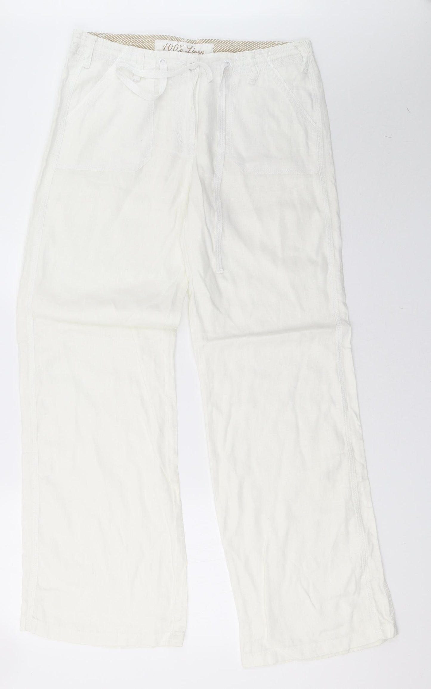George Womens White   Trousers  Size 12 L33 in