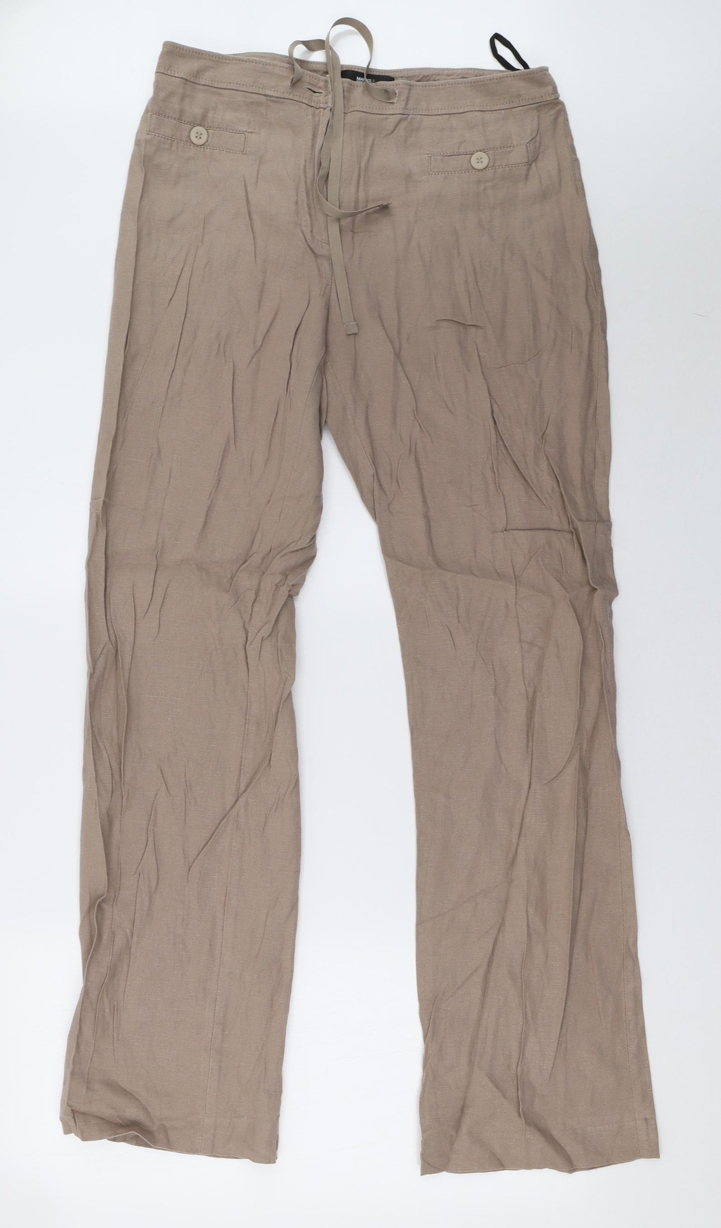 Marks and Spencer Womens Brown   Trousers  Size 12 L33 in