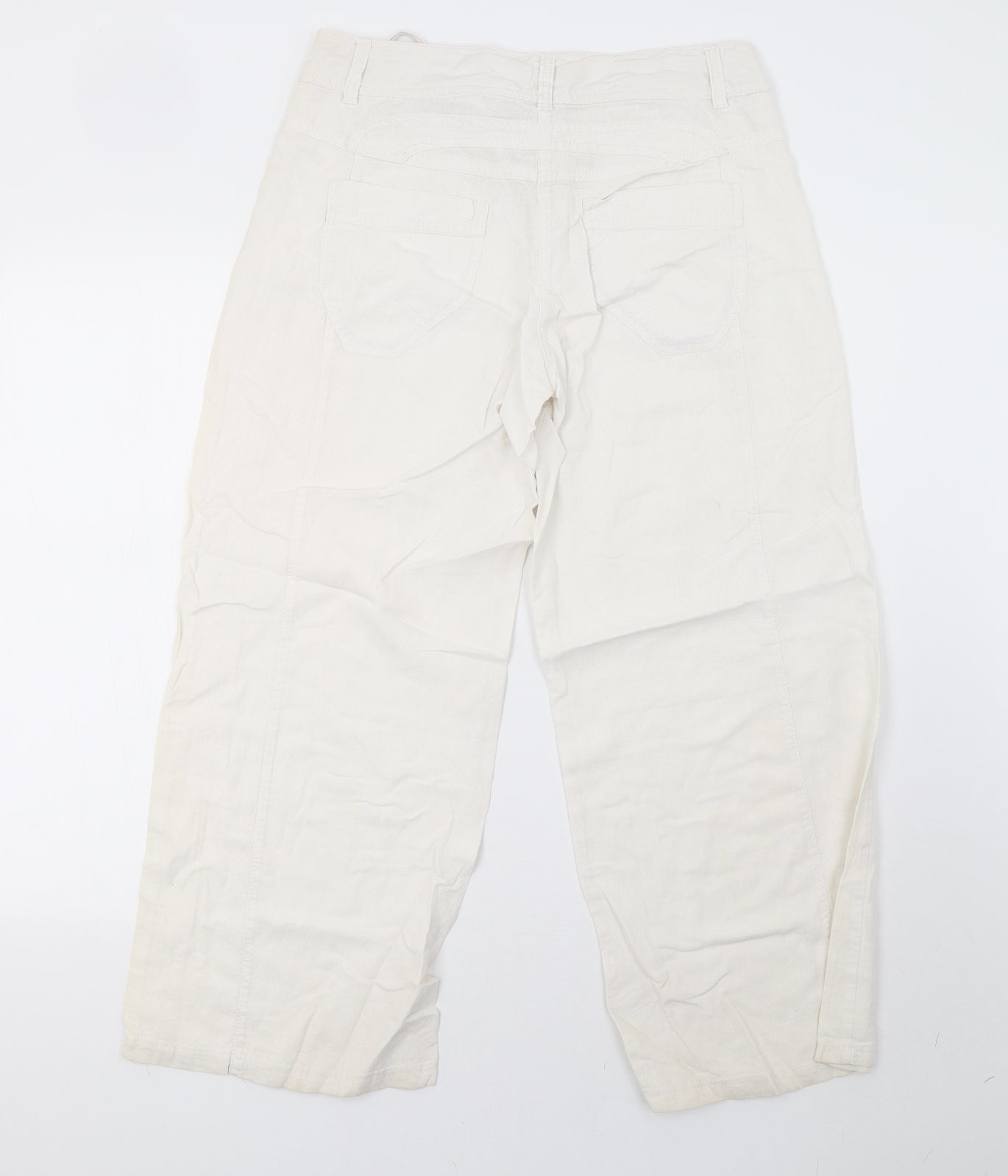 NEXT Womens White   Trousers  Size 12 L26 in