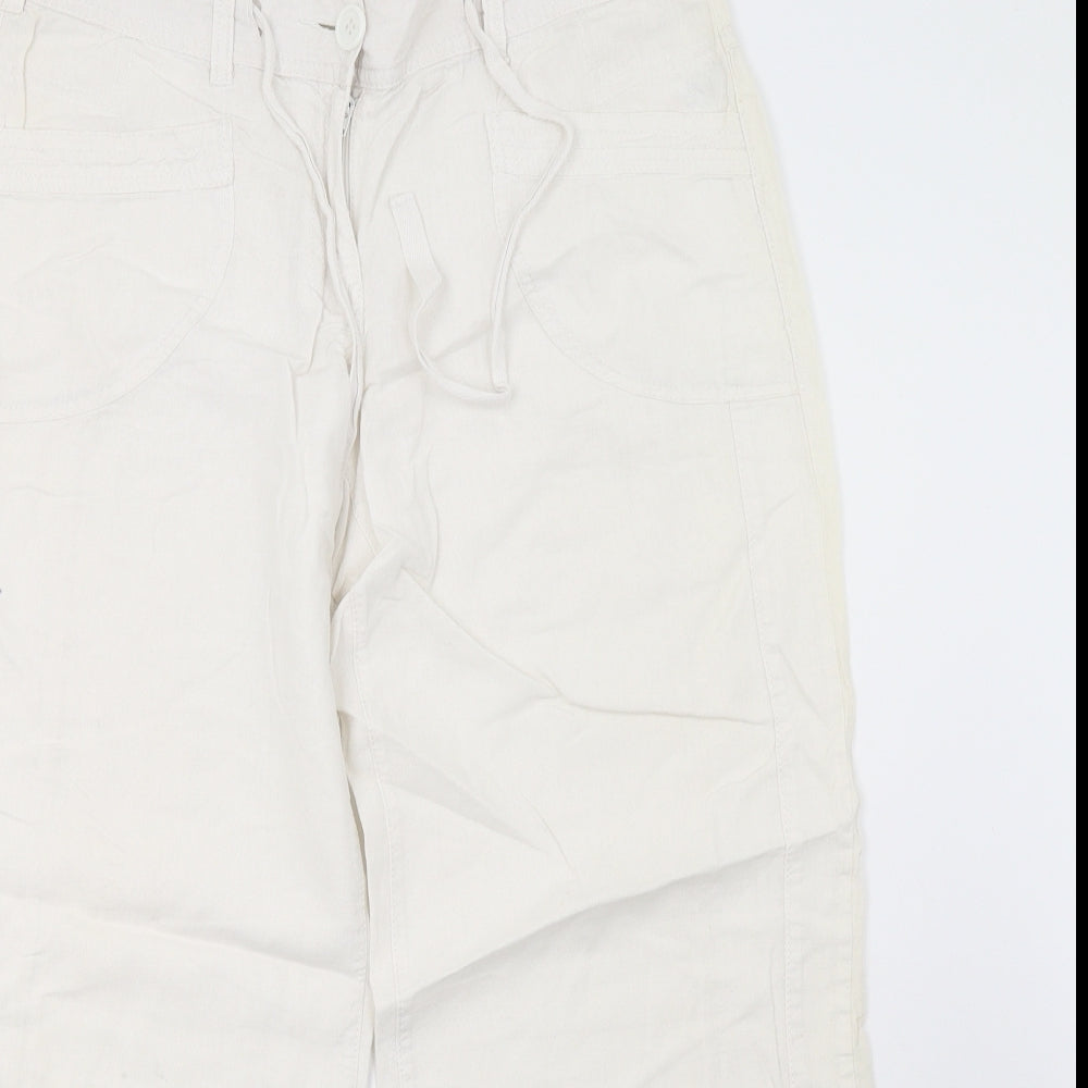 NEXT Womens White   Trousers  Size 12 L26 in