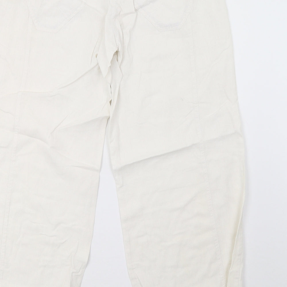 NEXT Womens White   Trousers  Size 12 L26 in