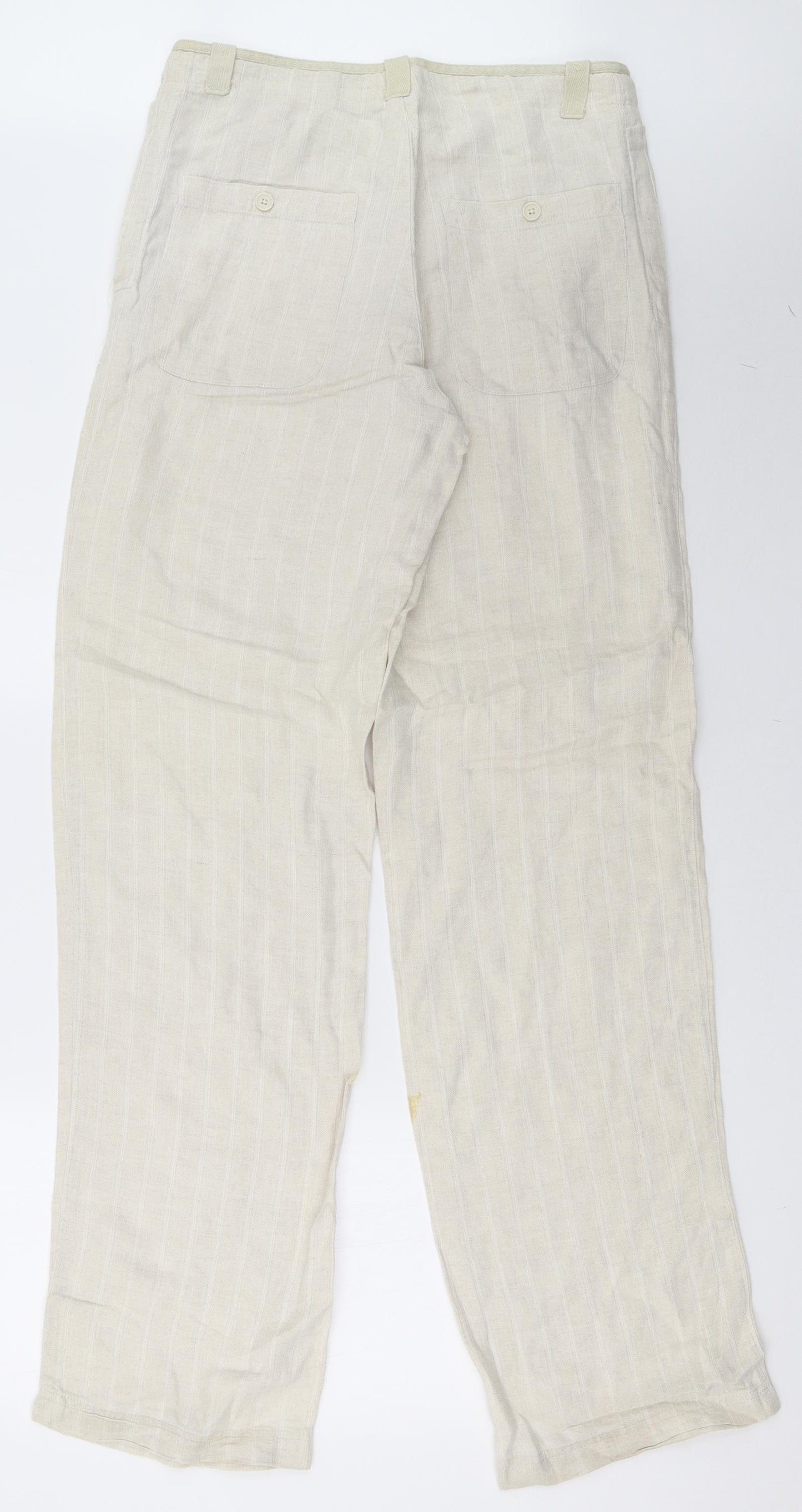 Zara Womens Beige   Trousers  Size 12 L25 in