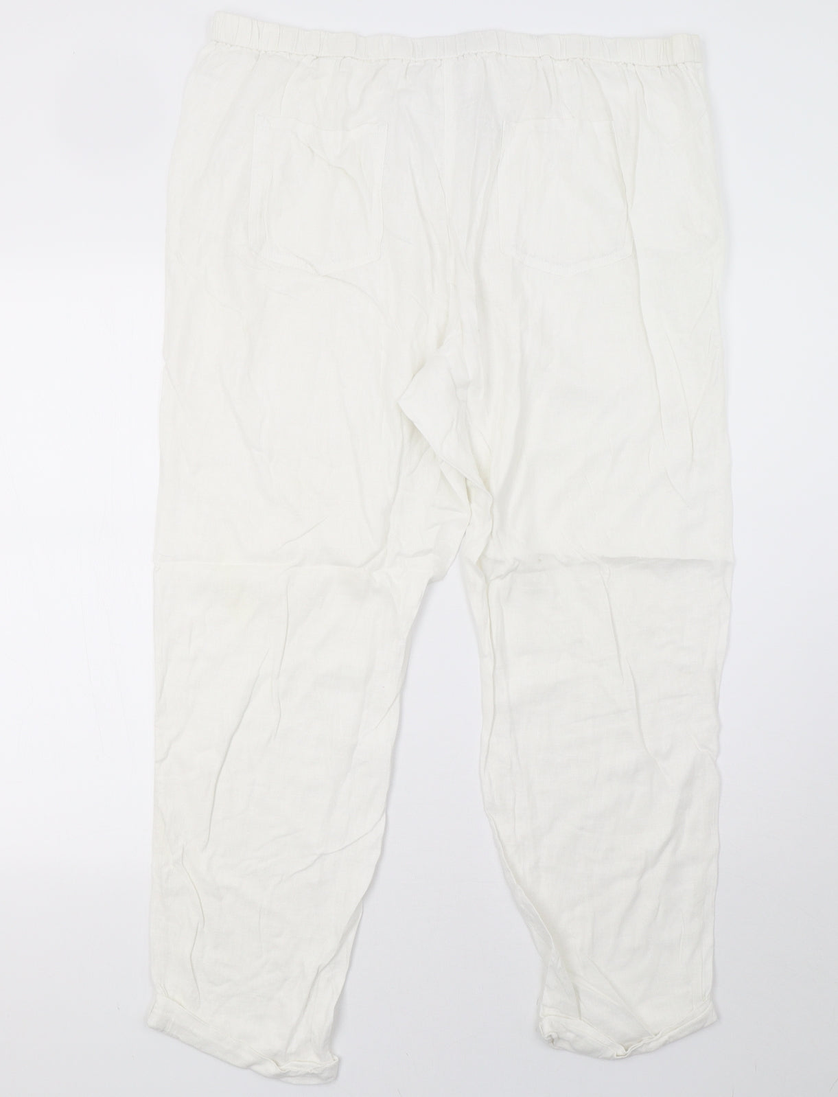Marks and Spencer Womens White   Trousers  Size 18 L30 in