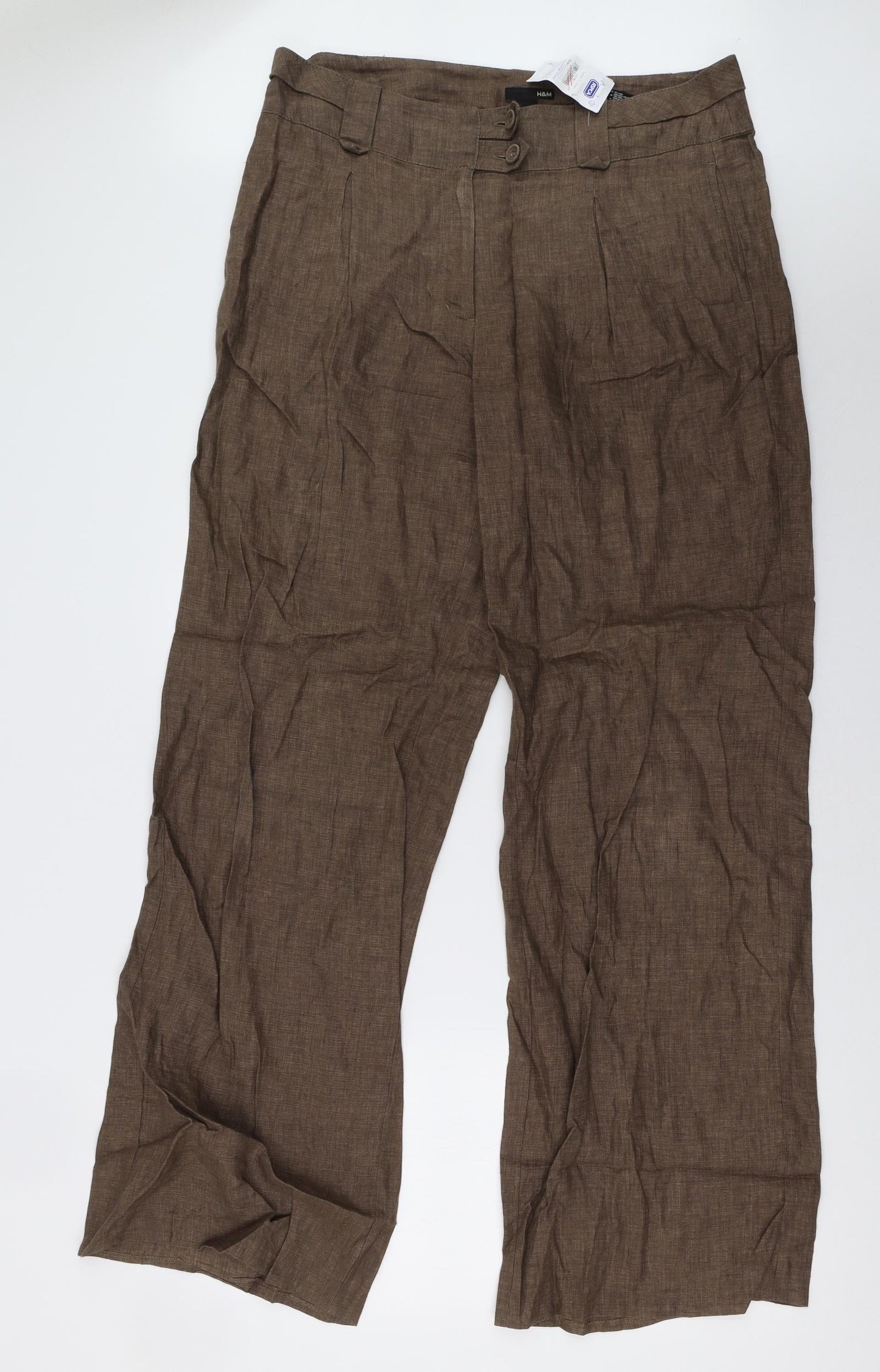 H&M Womens Brown   Trousers  Size 16 L34 in