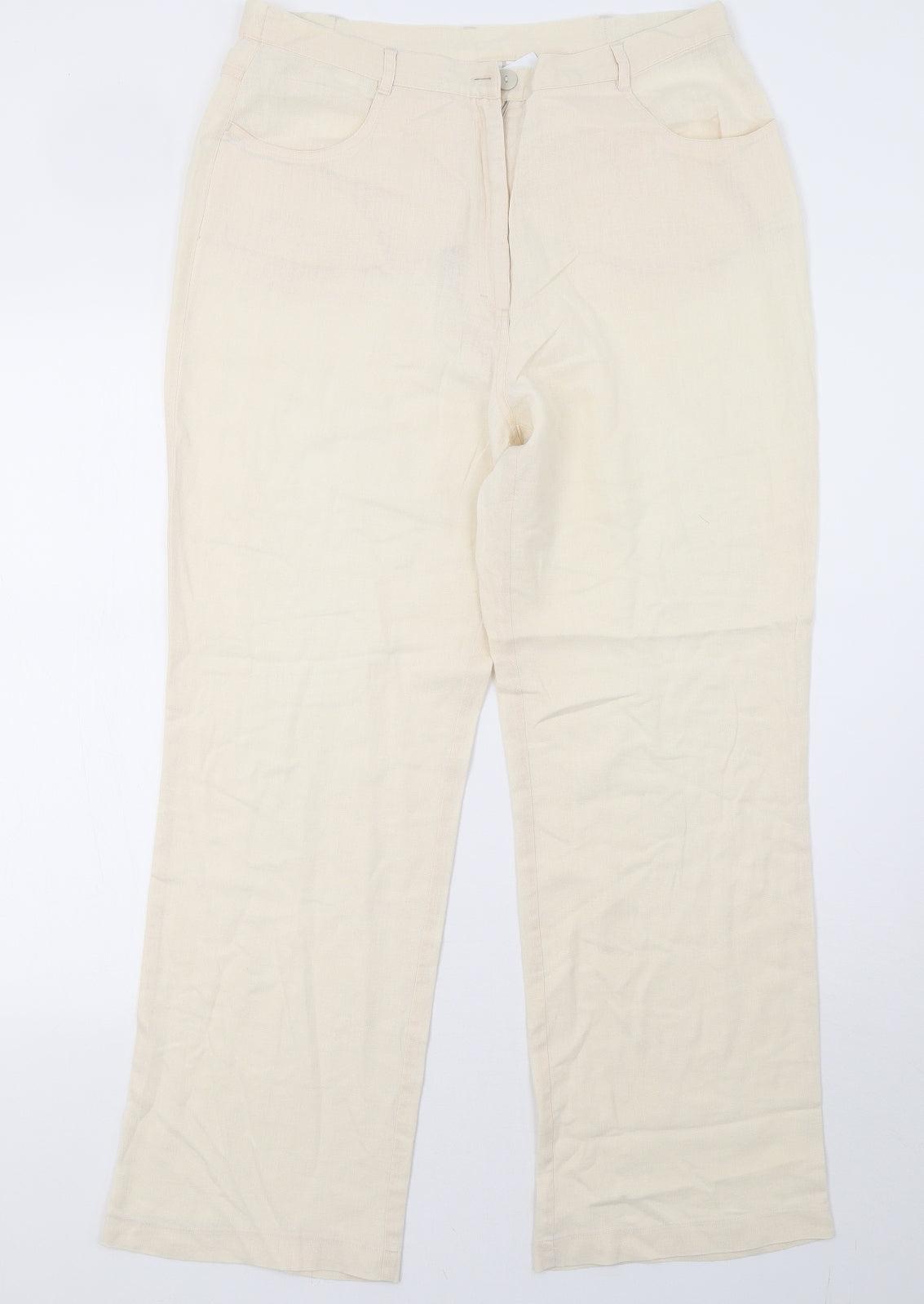 Essentials Womens Beige   Trousers  Size 14 L29 in
