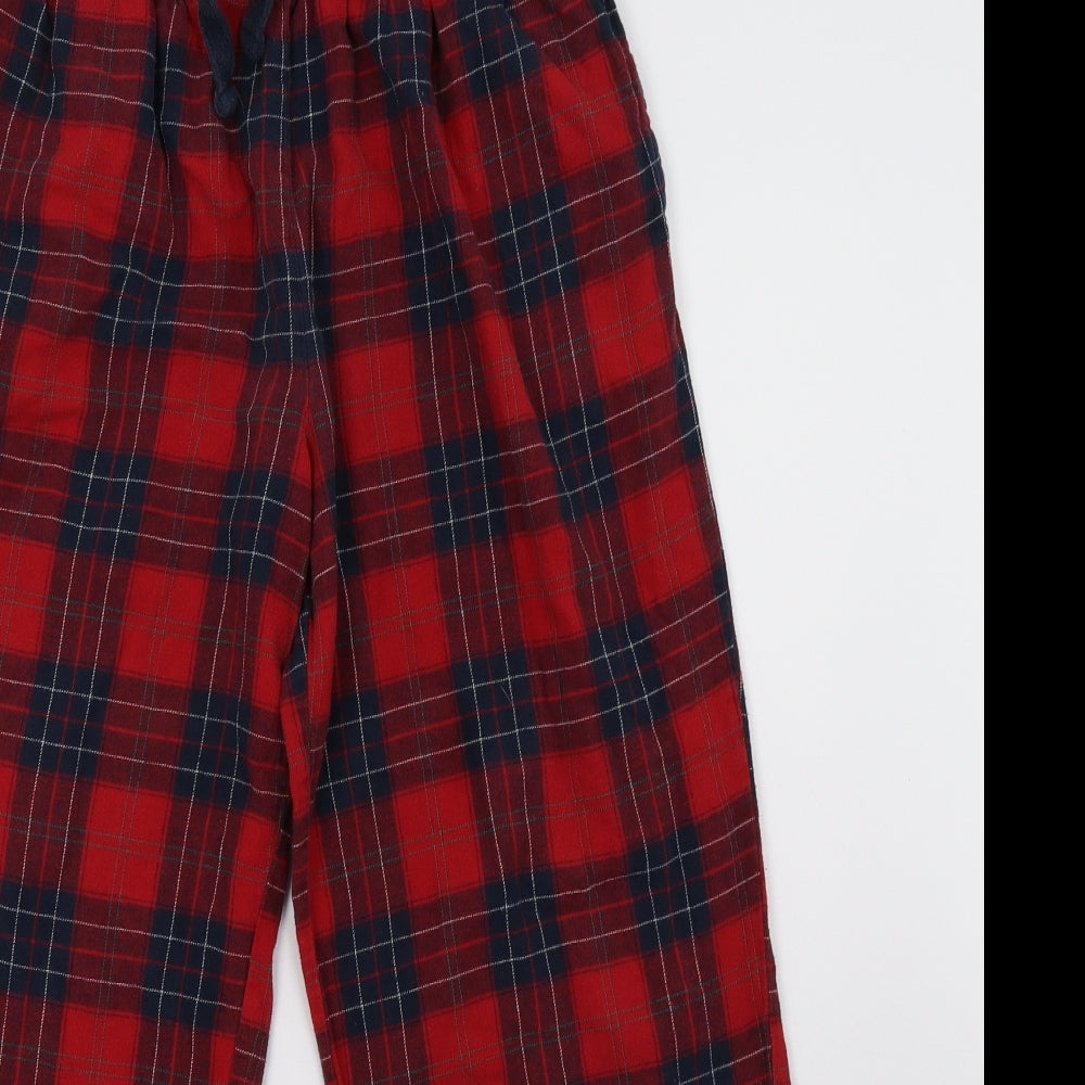 Sainsburys Mens Red Check   Pyjama Pants Size L