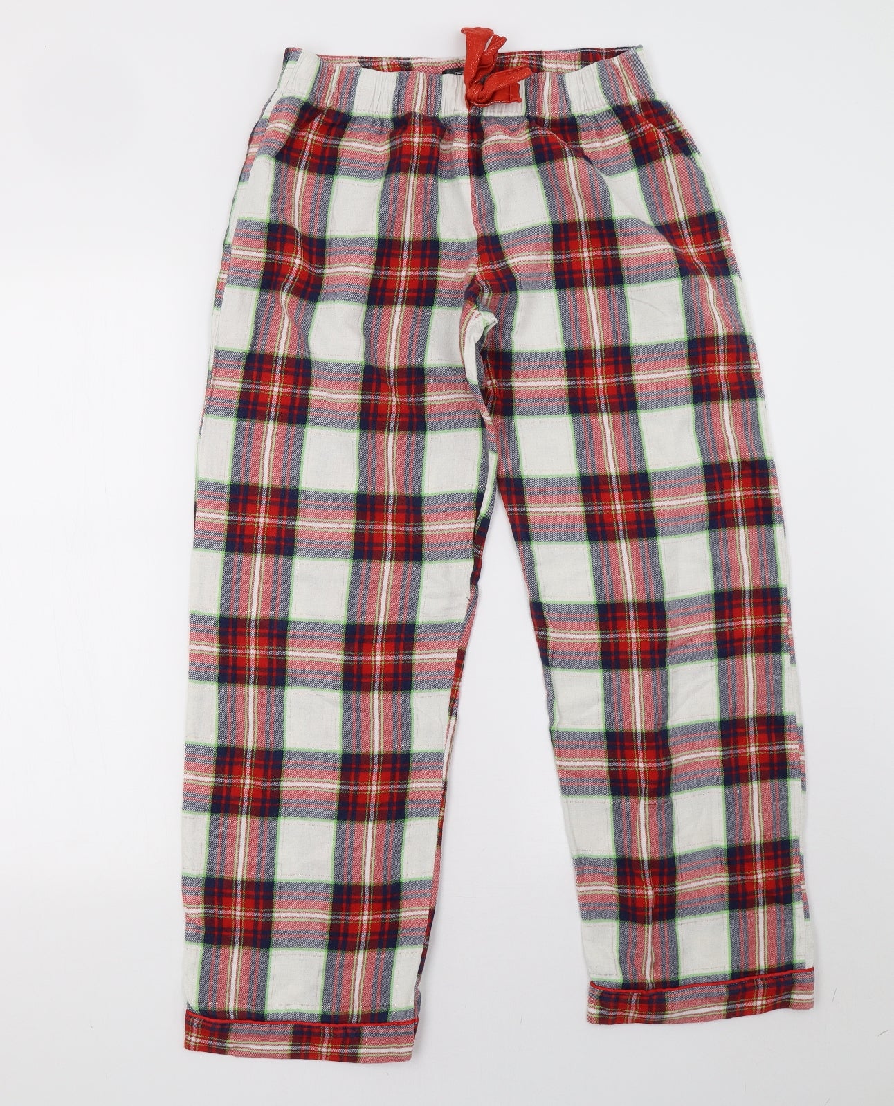 F&F Womens Red Check   Pyjama Pants Size 10