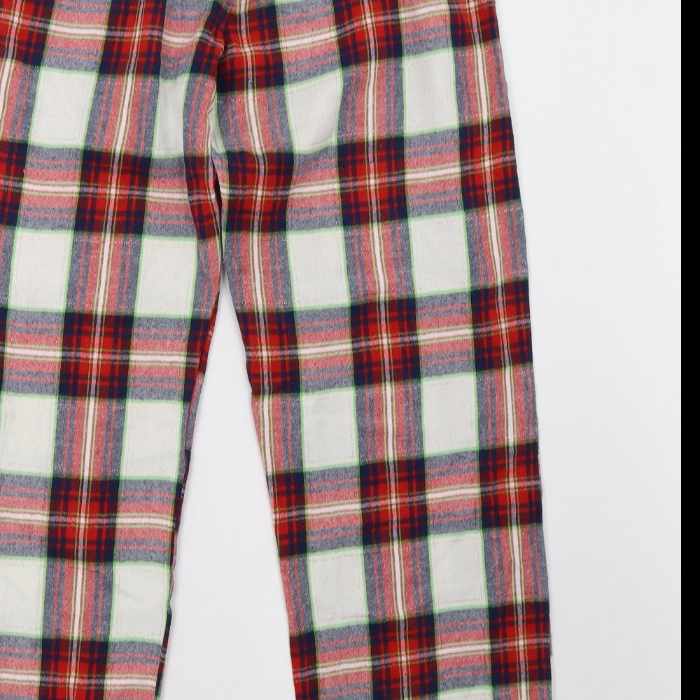F&F Womens Red Check   Pyjama Pants Size 10