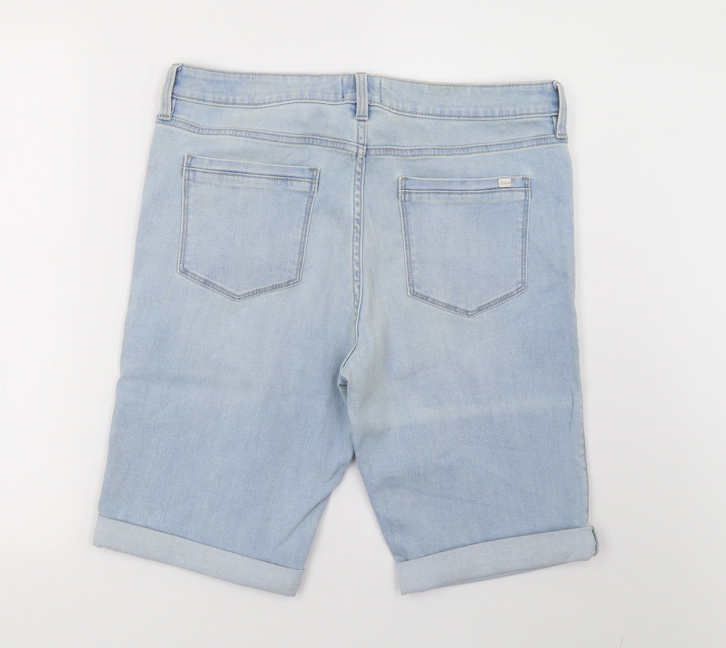 F&F Womens Blue  Damask Biker Shorts Size 14