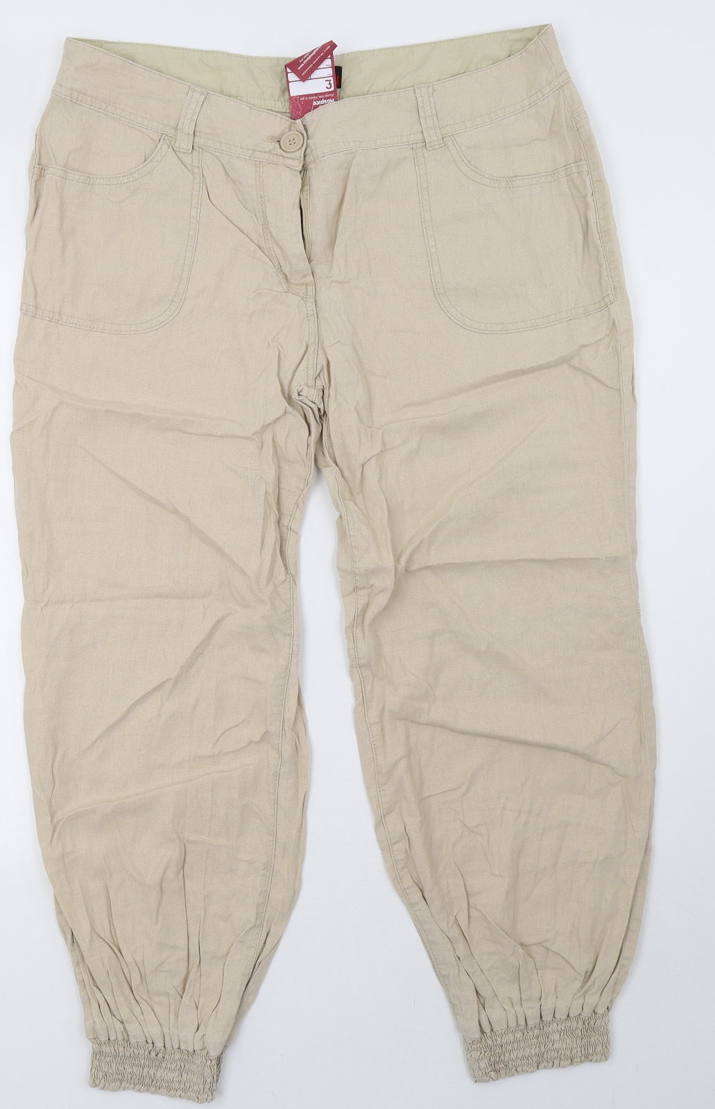 NEXT Womens Beige   Trousers  Size 18 L28 in
