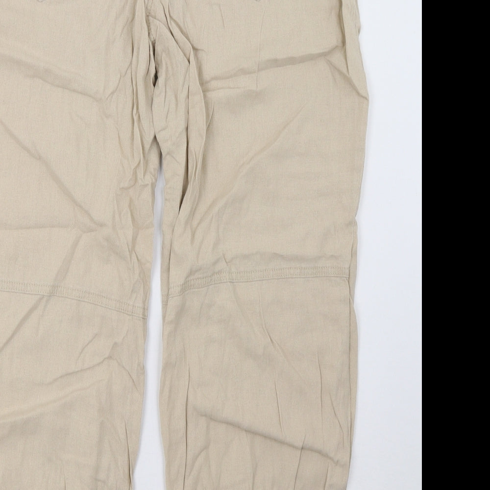 NEXT Womens Beige   Trousers  Size 18 L28 in