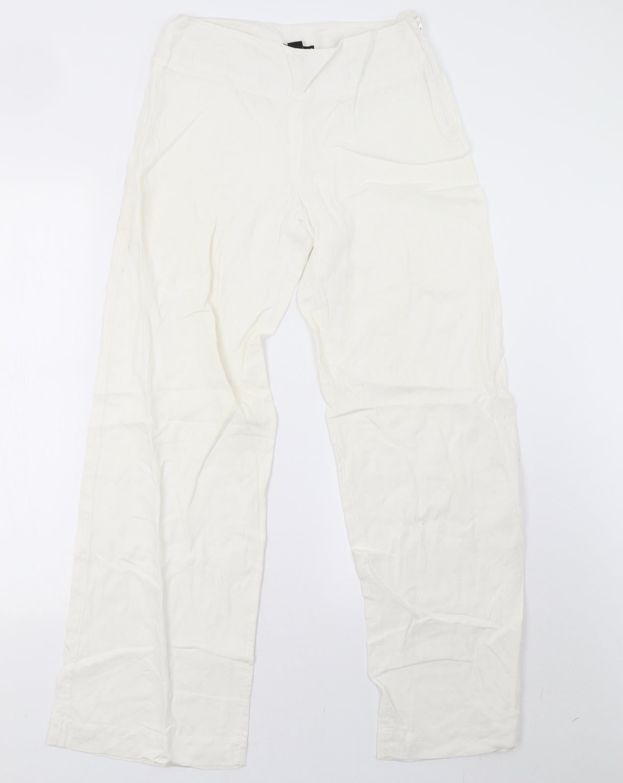 H&M Womens White   Trousers  Size 10 L30 in