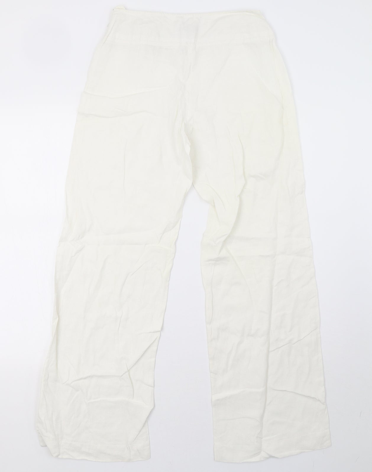 H&M Womens White   Trousers  Size 10 L30 in