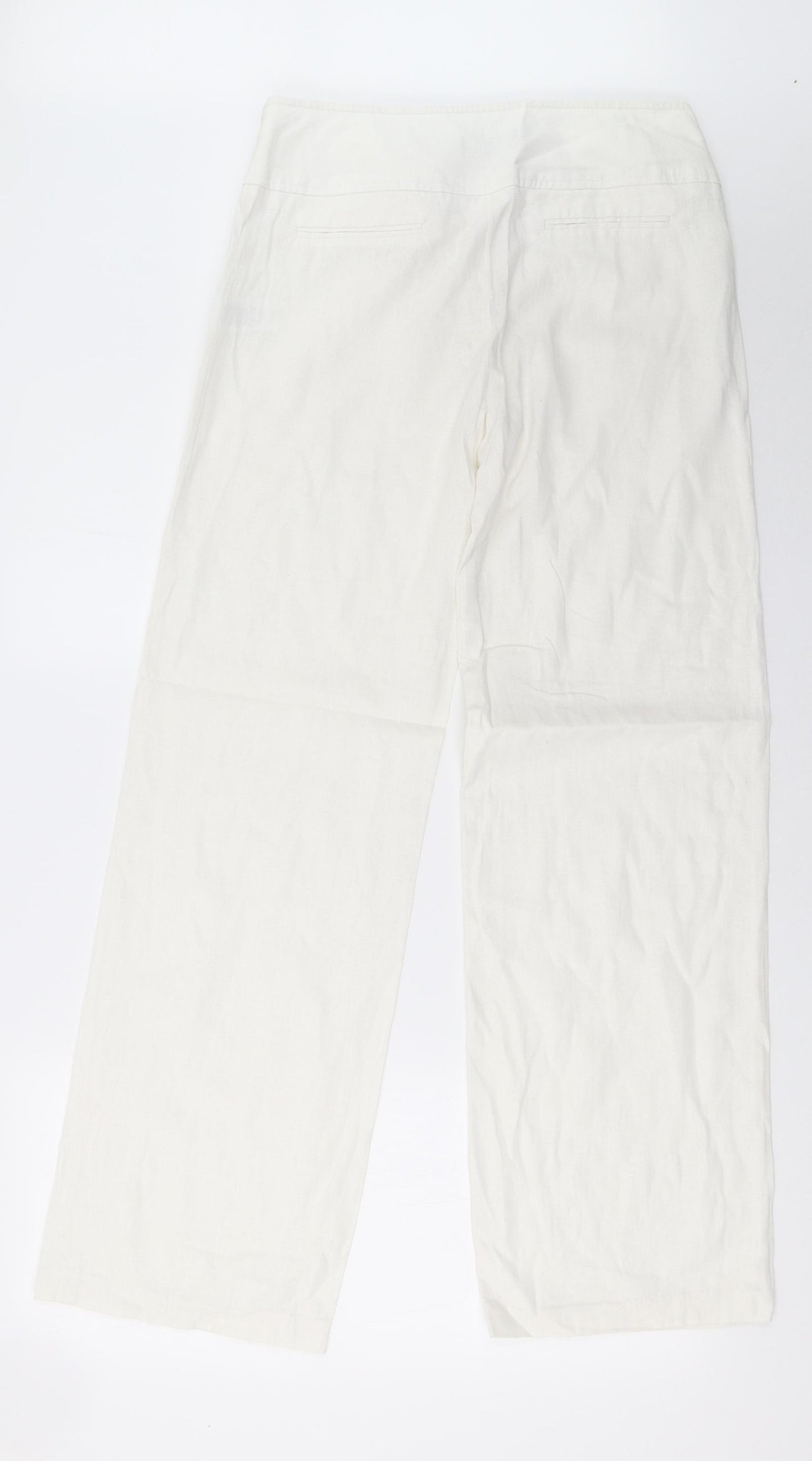 Debenhams Womens White   Trousers  Size 10 L31 in