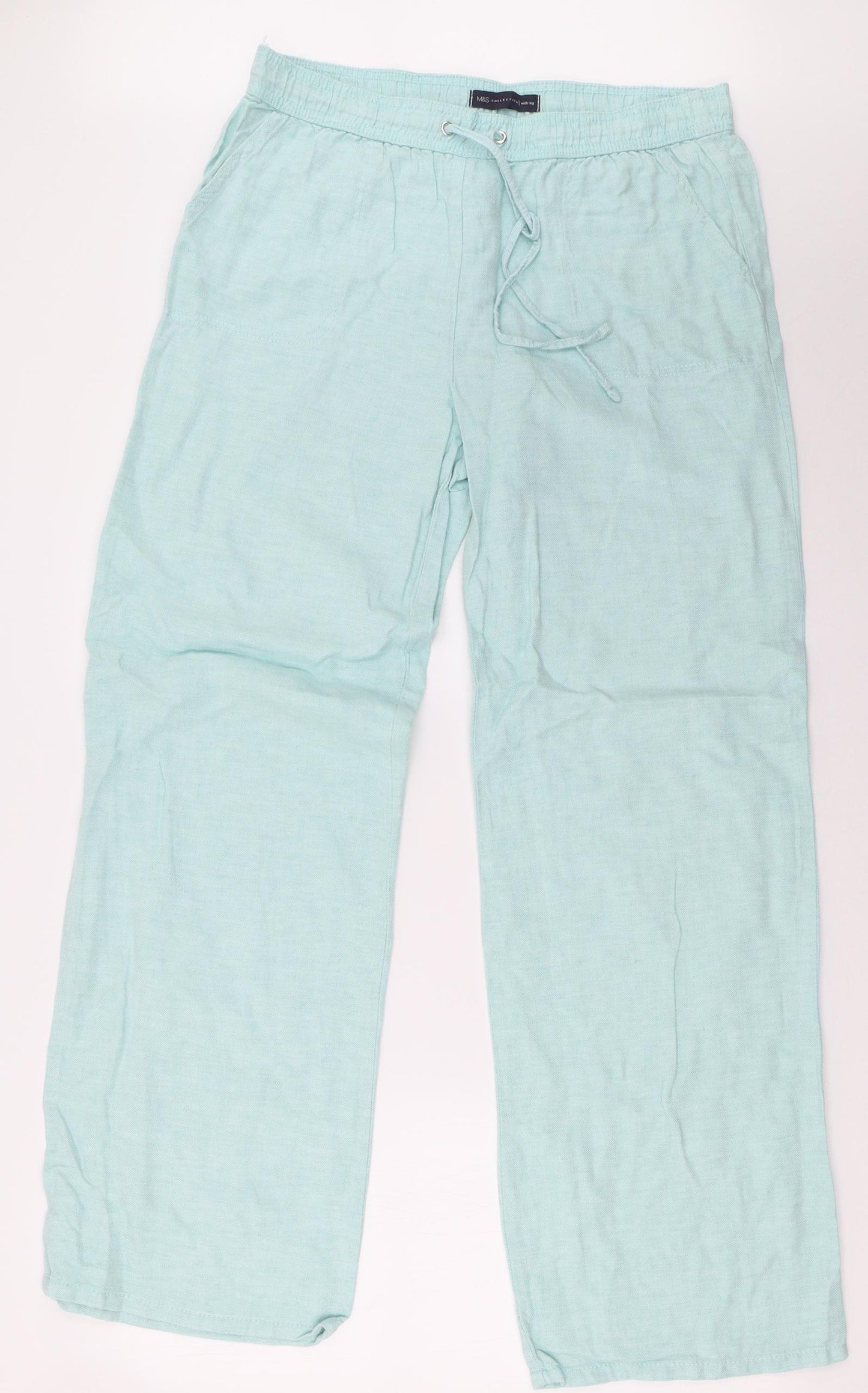 Marks and Spencer Womens Blue   Trousers  Size 12 L33 in