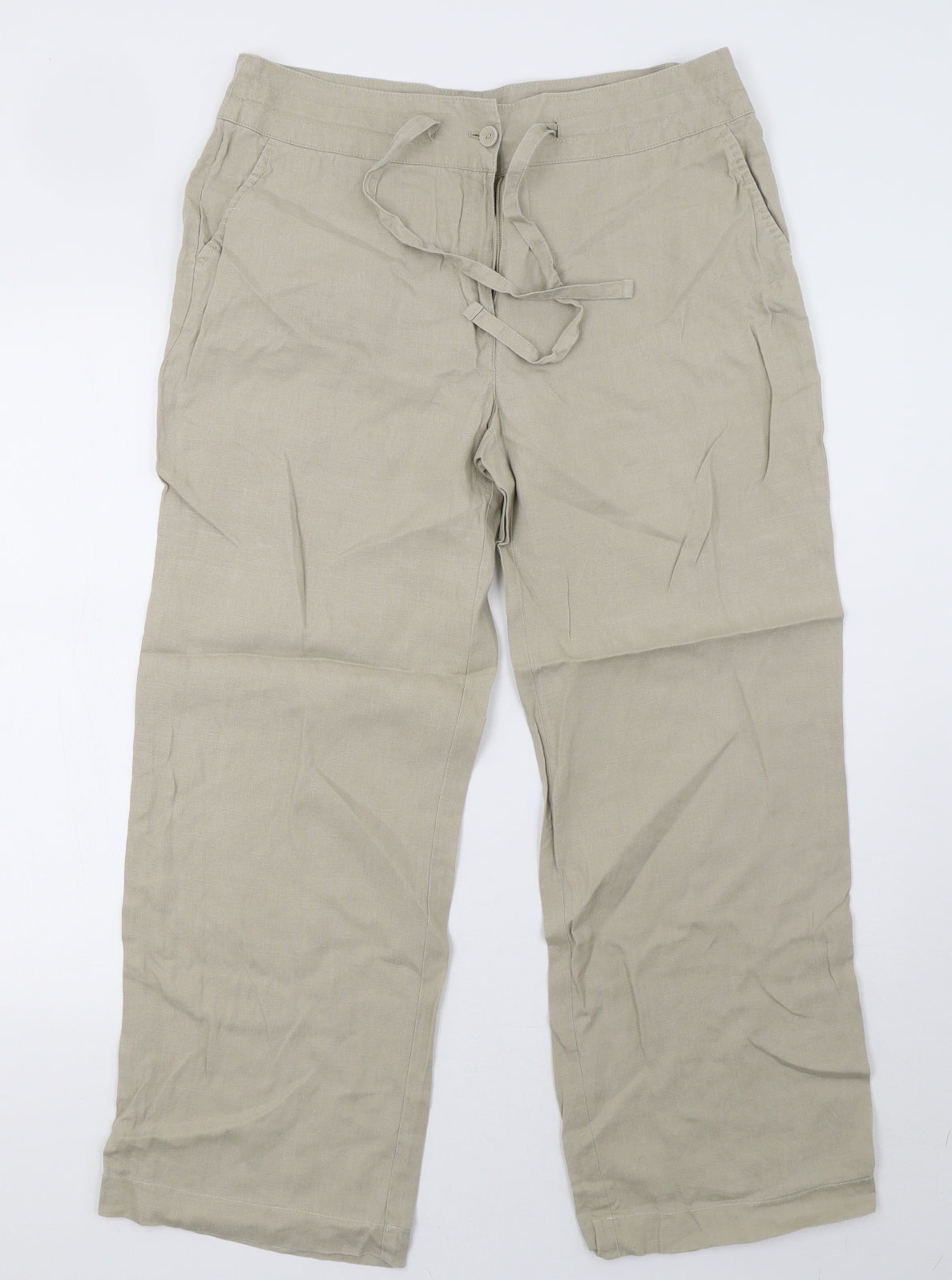 Sainsburys Womens Beige   Trousers  Size 12 L28 in