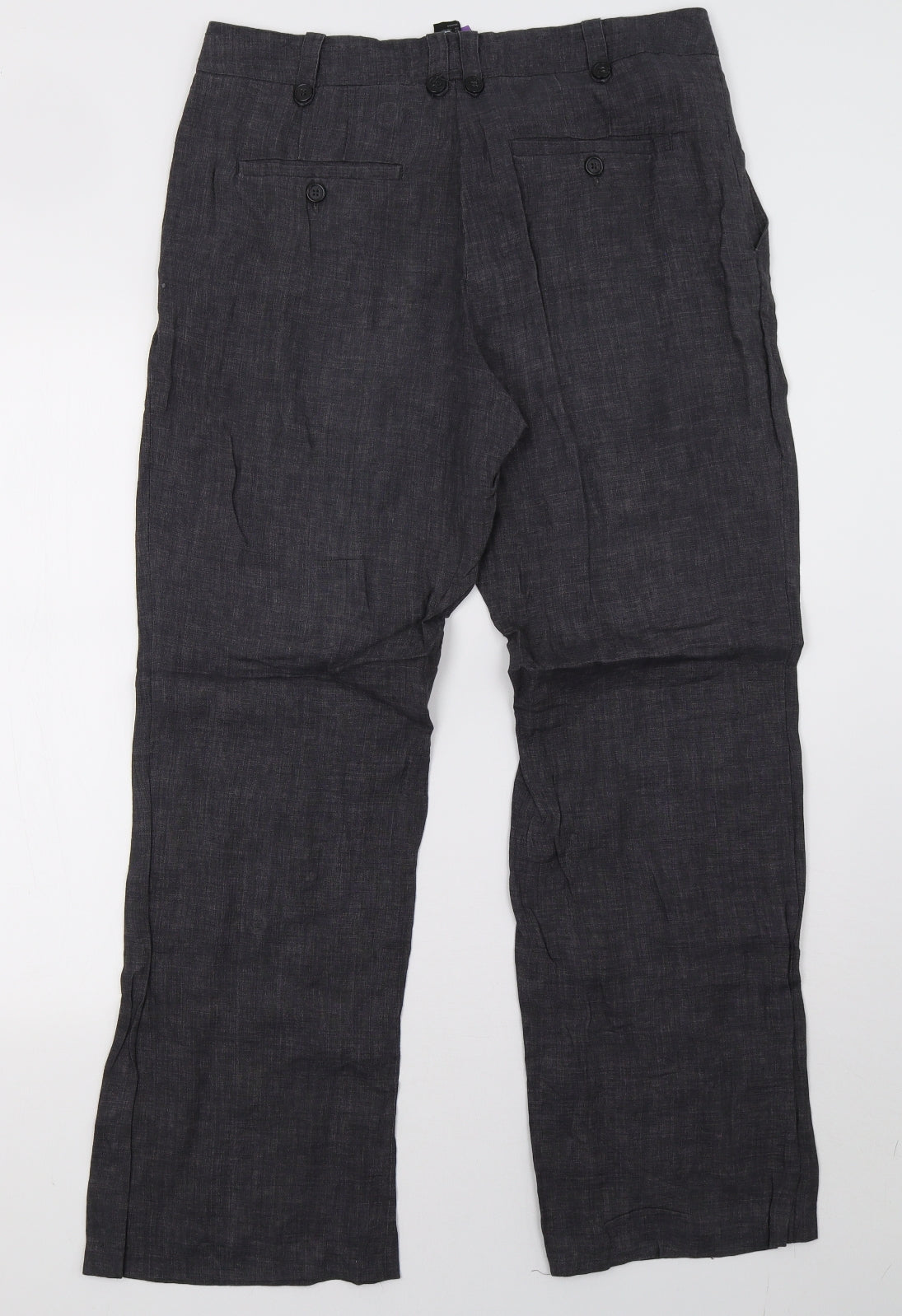 H&M Womens Grey   Trousers  Size 12 L31 in
