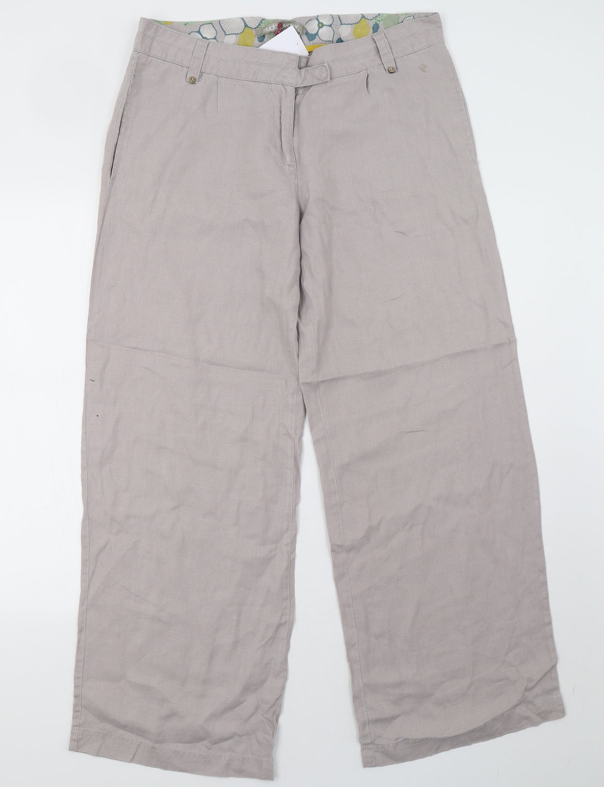 mud water Womens Grey   Trousers  Size 14 L31 in
