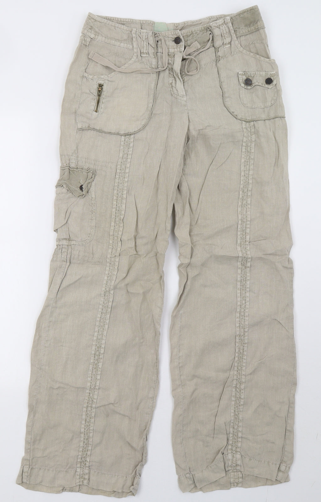 NEXT Womens Beige   Trousers  Size 10 L31 in