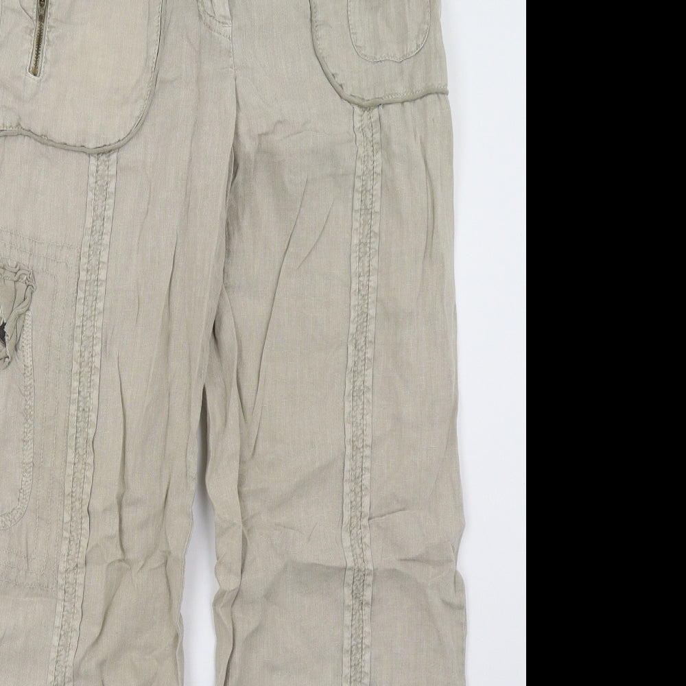 NEXT Womens Beige   Trousers  Size 10 L31 in