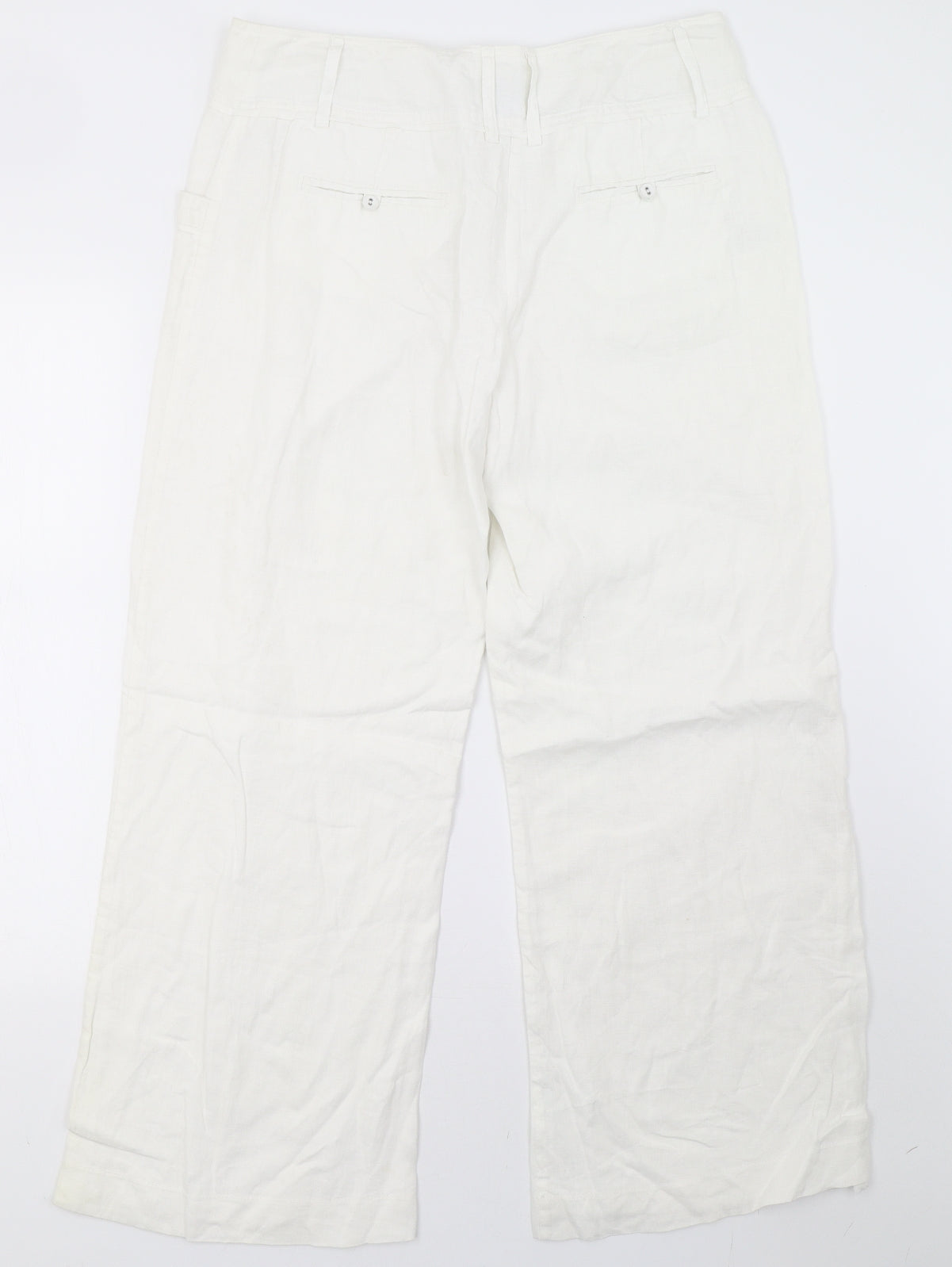 pomodoro Womens White   Trousers  Size 14 L29 in