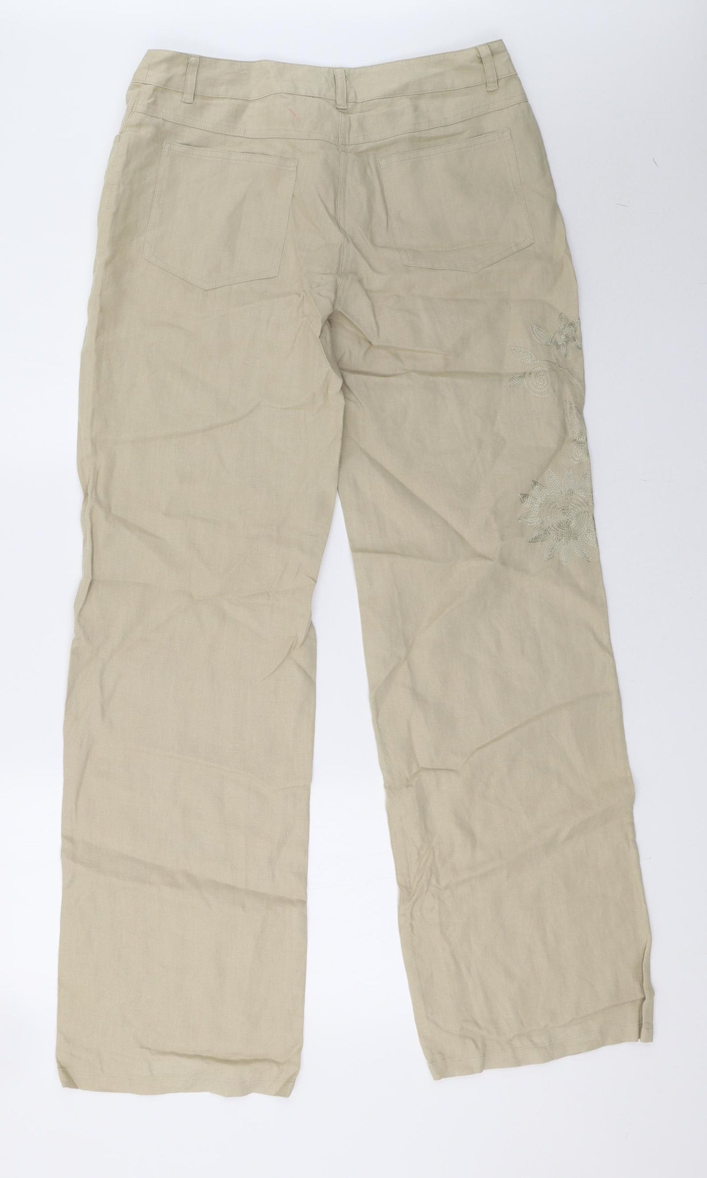 NEXT Womens Beige   Trousers  Size 10 L34 in