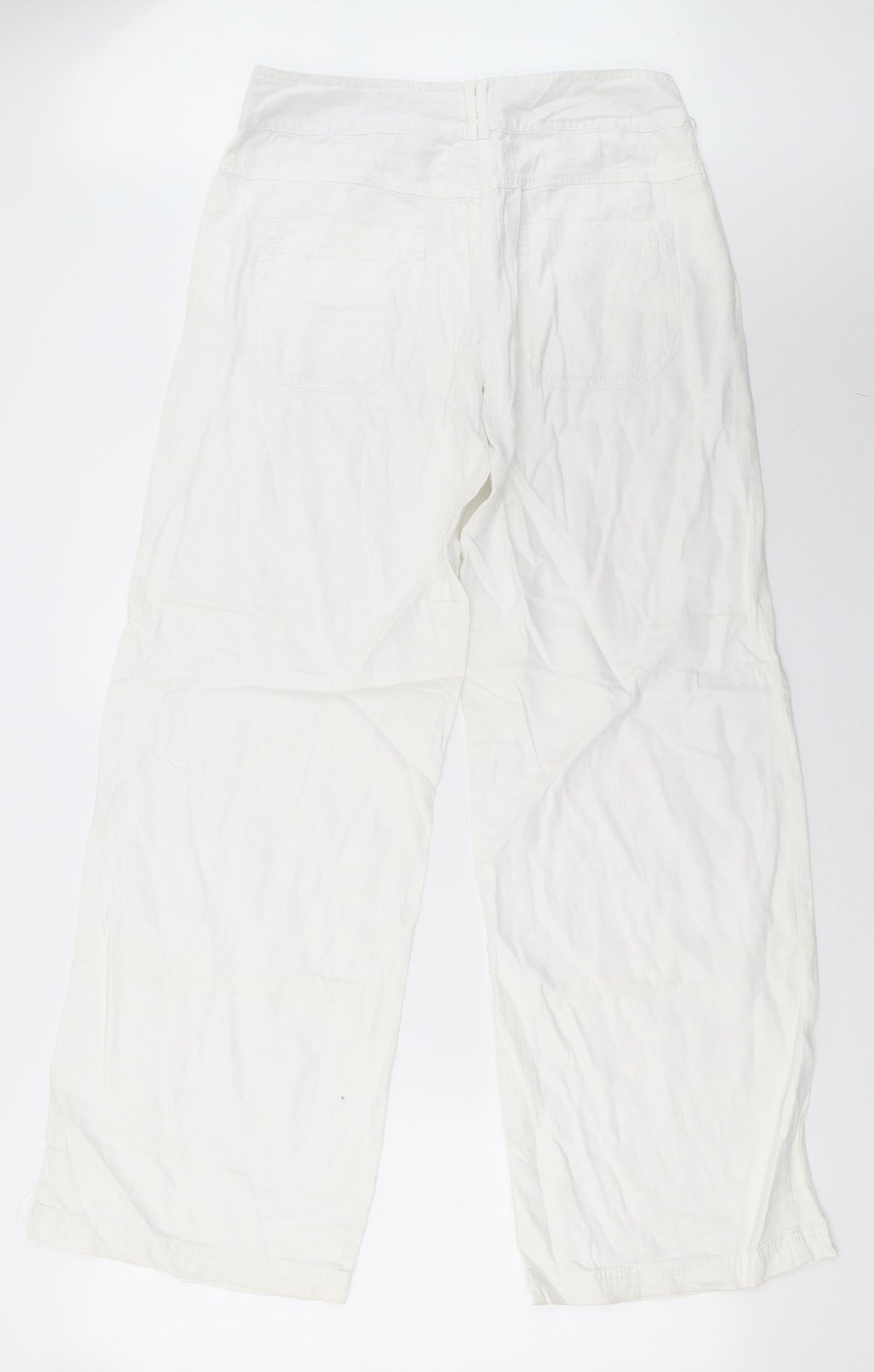 NEXT Womens White   Trousers  Size 10 L32 in