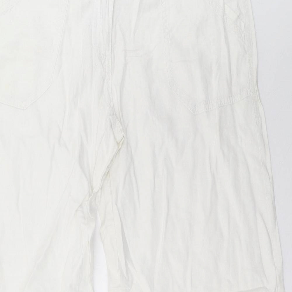 NEXT Womens White   Trousers  Size 10 L32 in