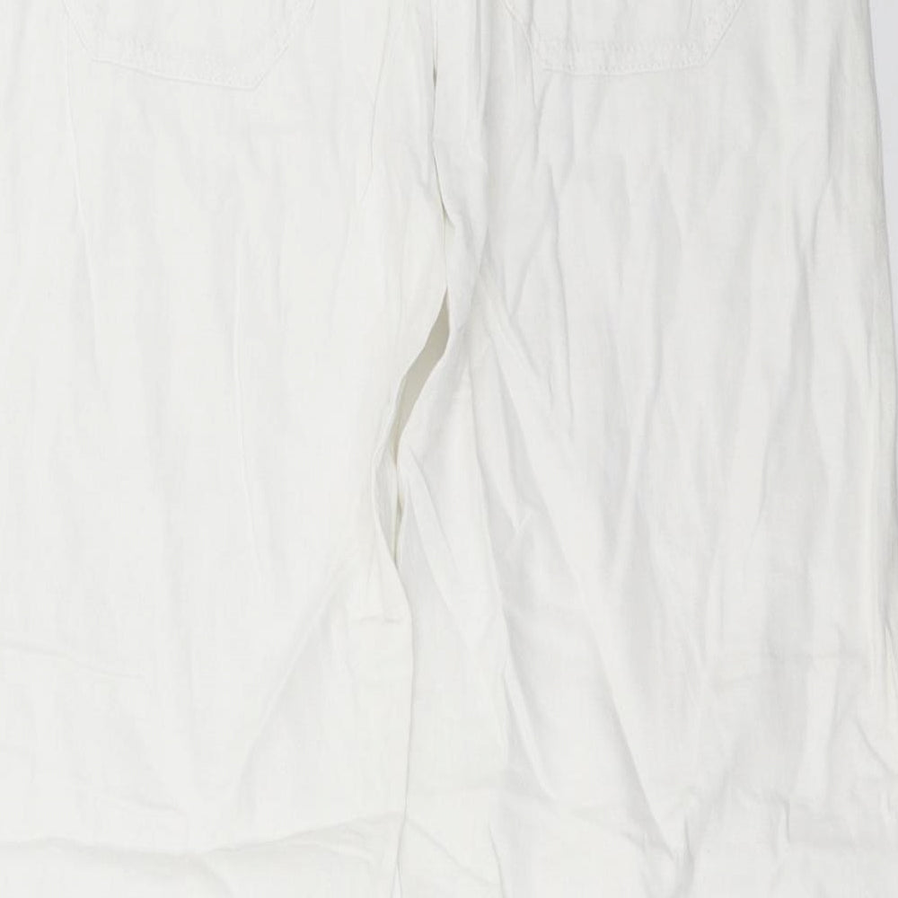 NEXT Womens White   Trousers  Size 10 L32 in
