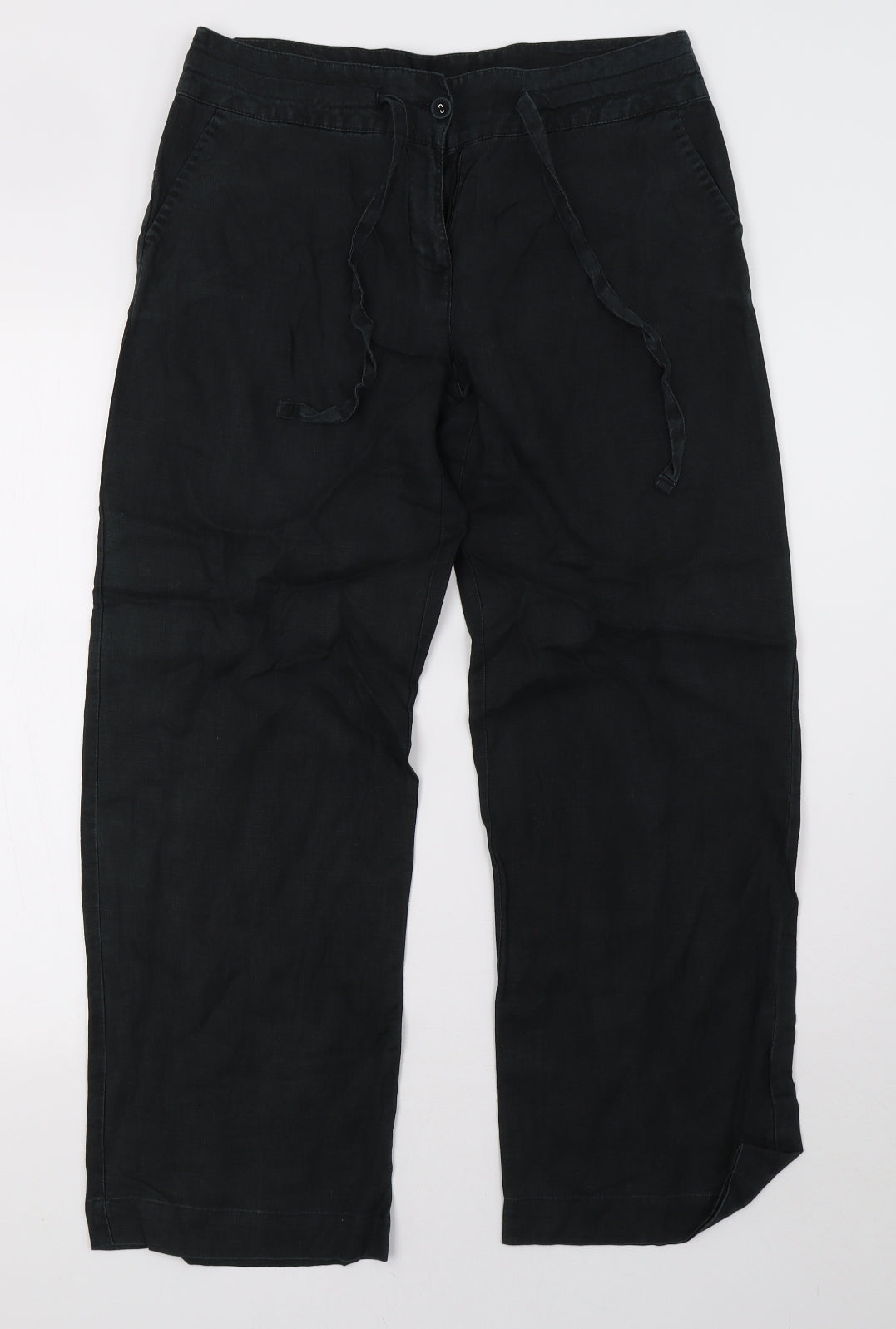 Sainsburys Womens Black   Trousers  Size 10 L28 in