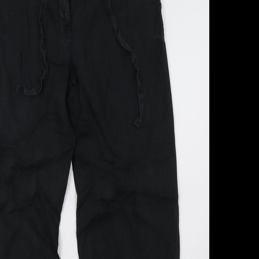 Sainsburys Womens Black   Trousers  Size 10 L28 in