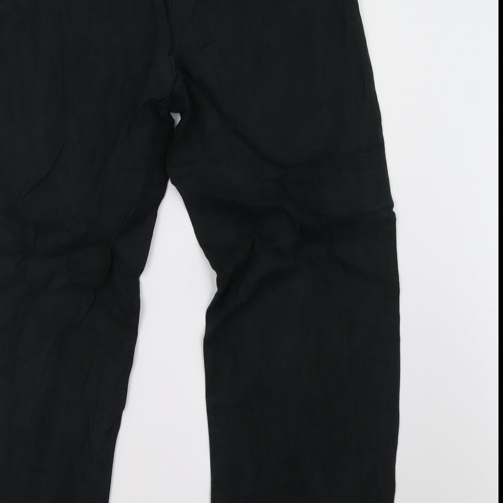 Sainsburys Womens Black   Trousers  Size 10 L28 in
