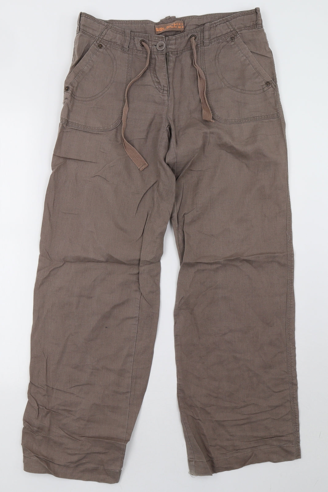 Select Womens Brown   Trousers  Size 8 L30 in