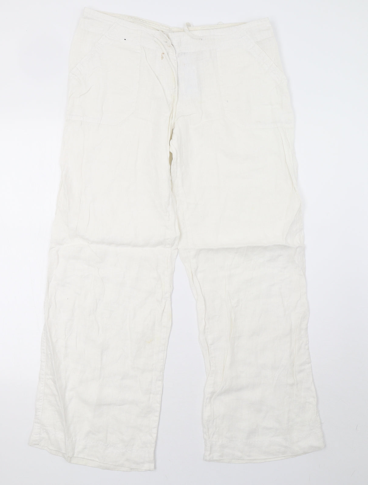 Primark Womens White   Trousers  Size 10 L30 in