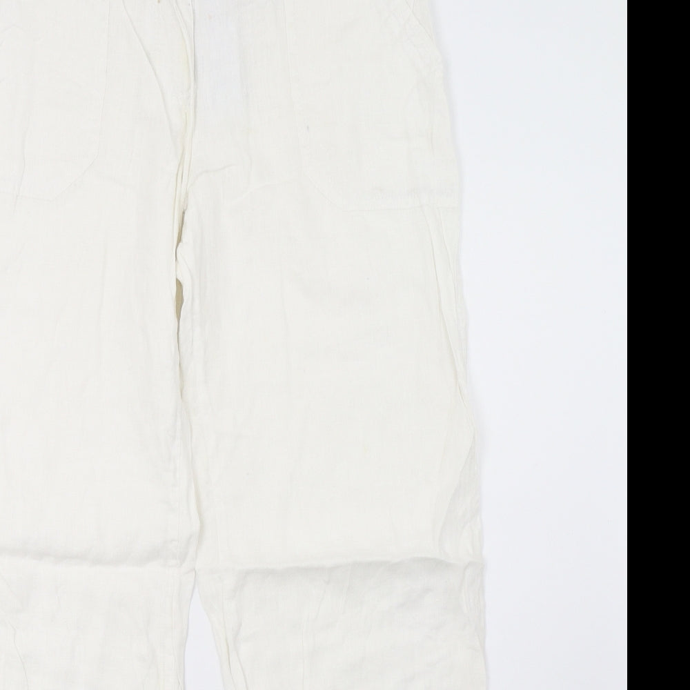 Primark Womens White   Trousers  Size 10 L30 in