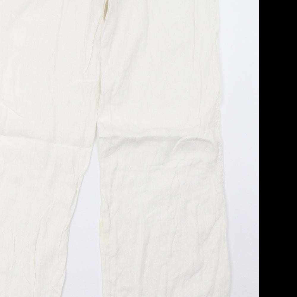 Primark Womens White   Trousers  Size 10 L30 in