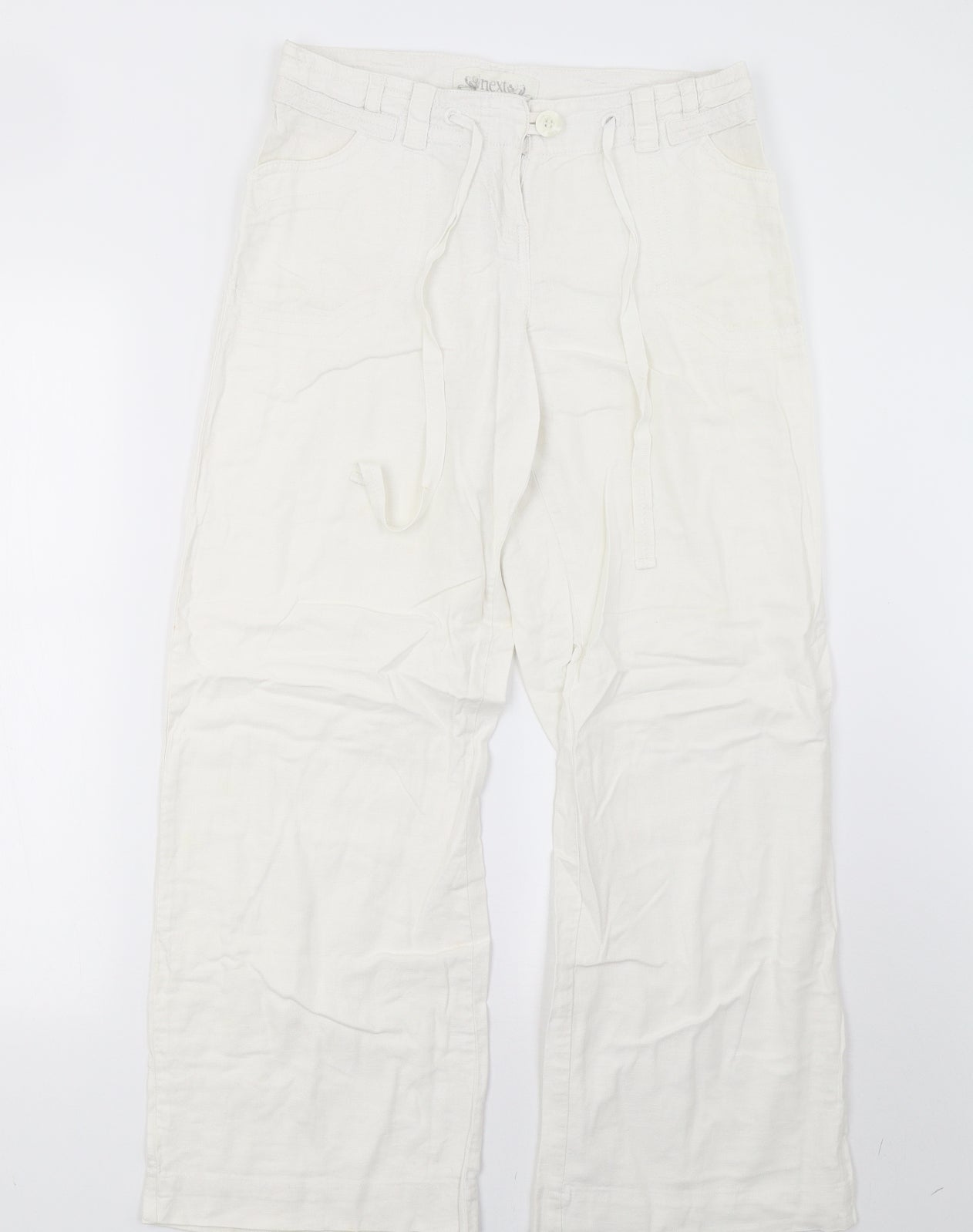 NEXT Womens White   Trousers  Size 10 L30 in