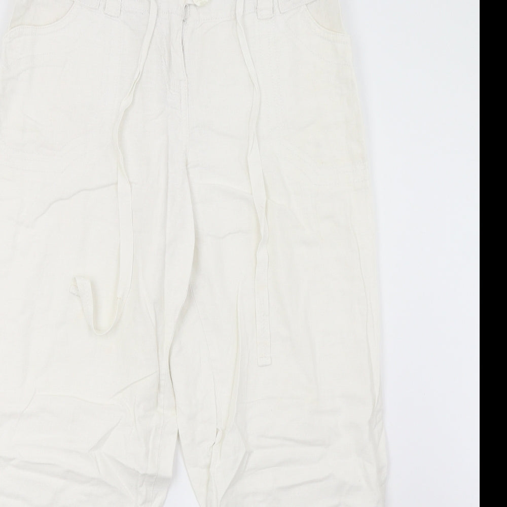 NEXT Womens White   Trousers  Size 10 L30 in