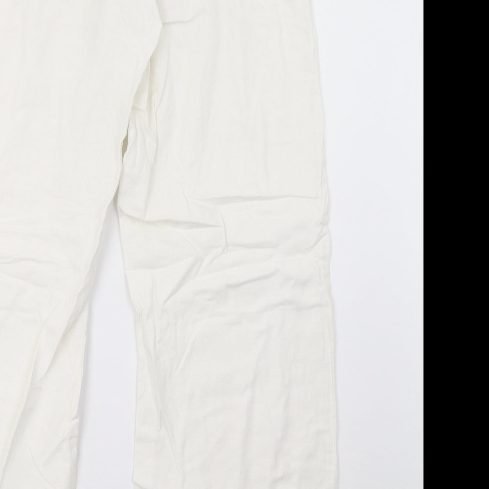 NEXT Womens White   Trousers  Size 10 L30 in