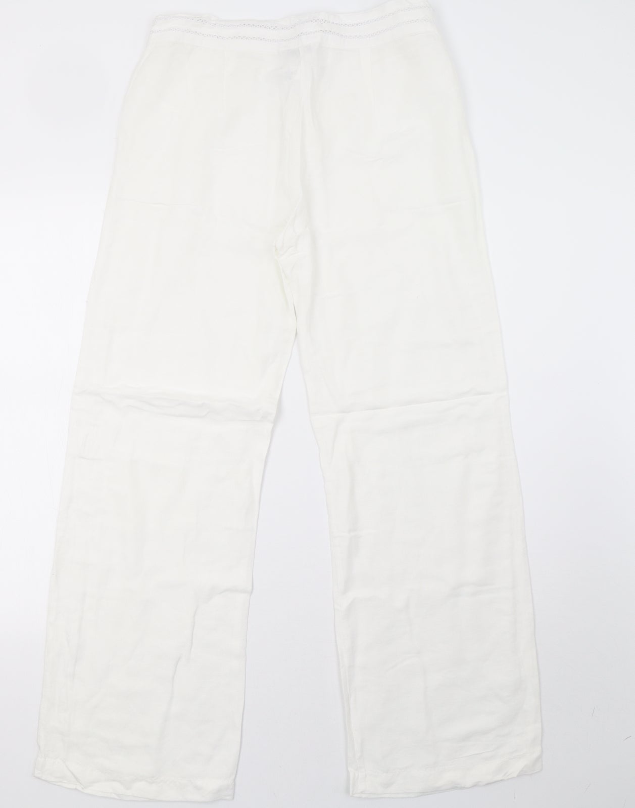 George Womens White   Trousers  Size 12 L32 in