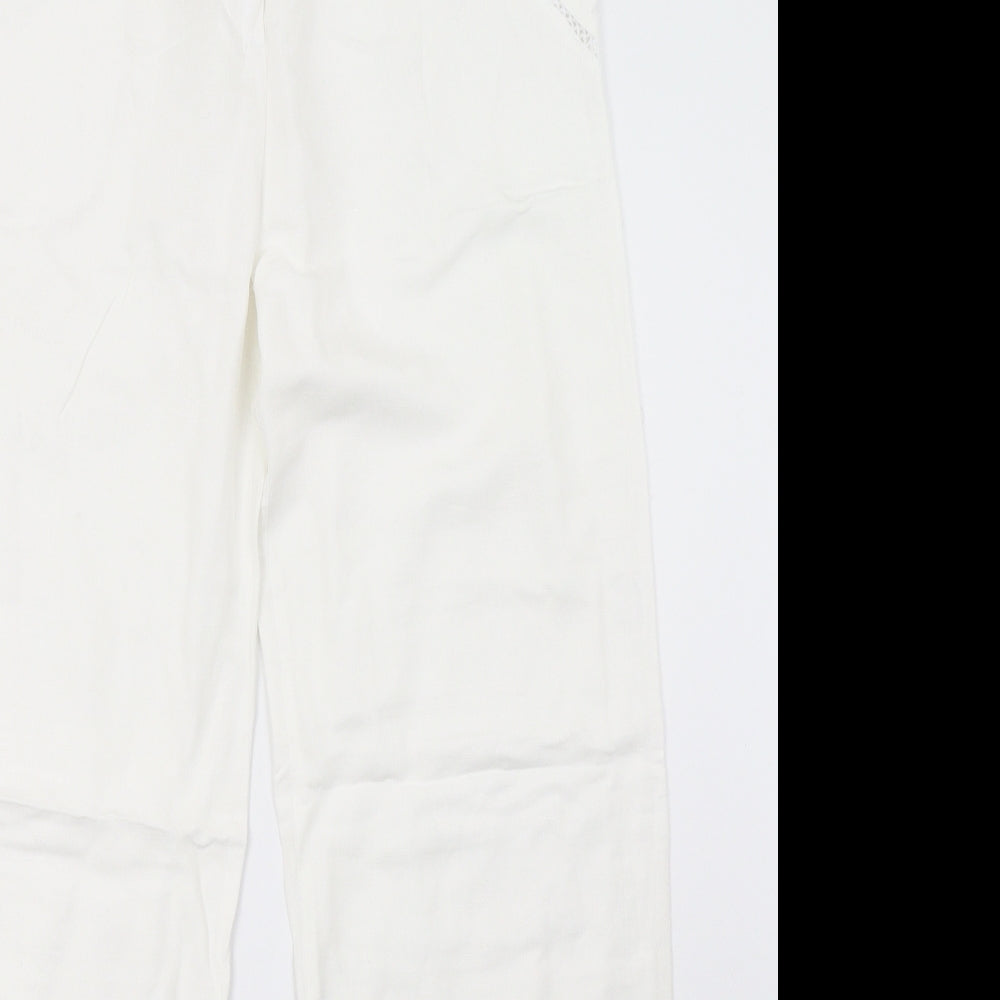 George Womens White   Trousers  Size 12 L32 in