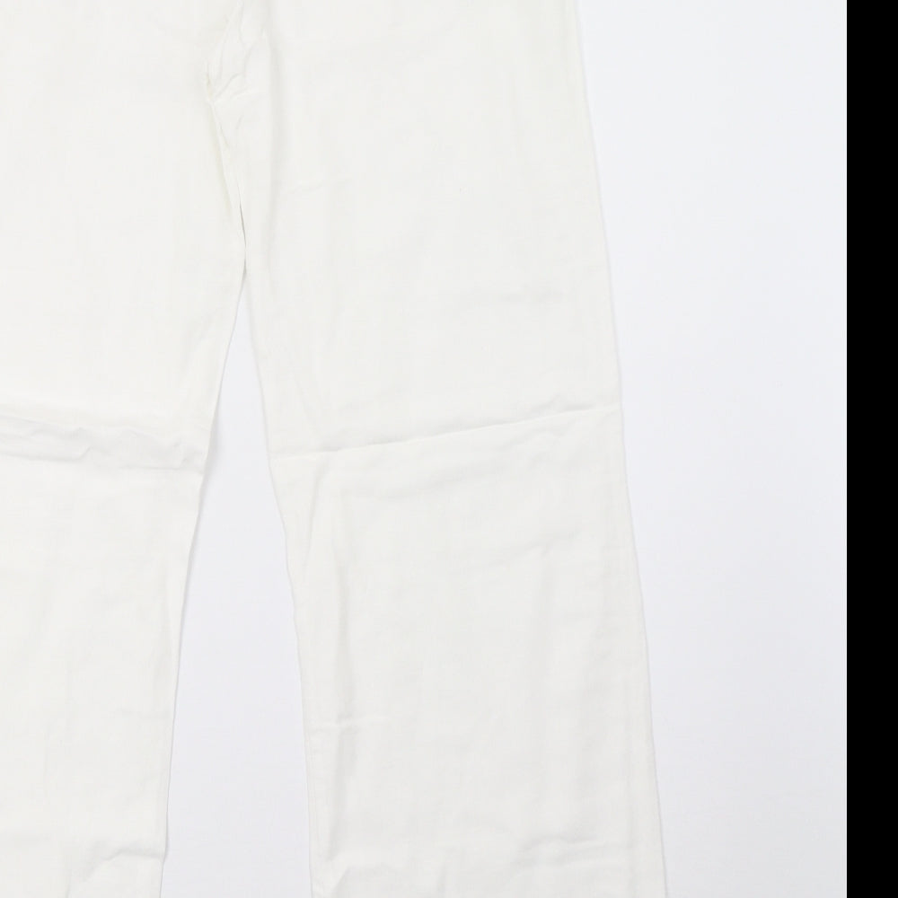 George Womens White   Trousers  Size 12 L32 in