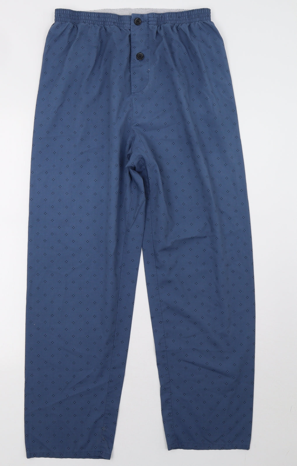 Marks and Spencer Mens Blue Polka Dot   Pyjama Pants Size M
