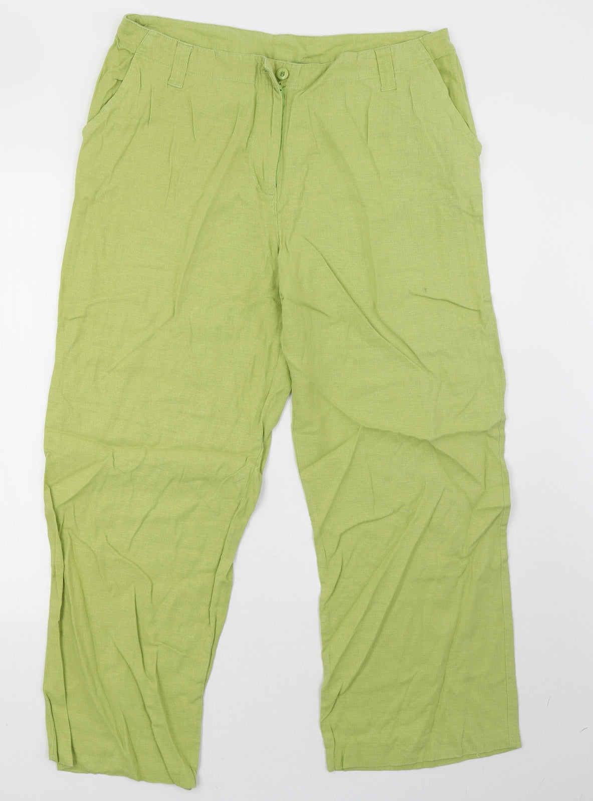 ellie louise Womens Green   Trousers  Size 14 L27 in