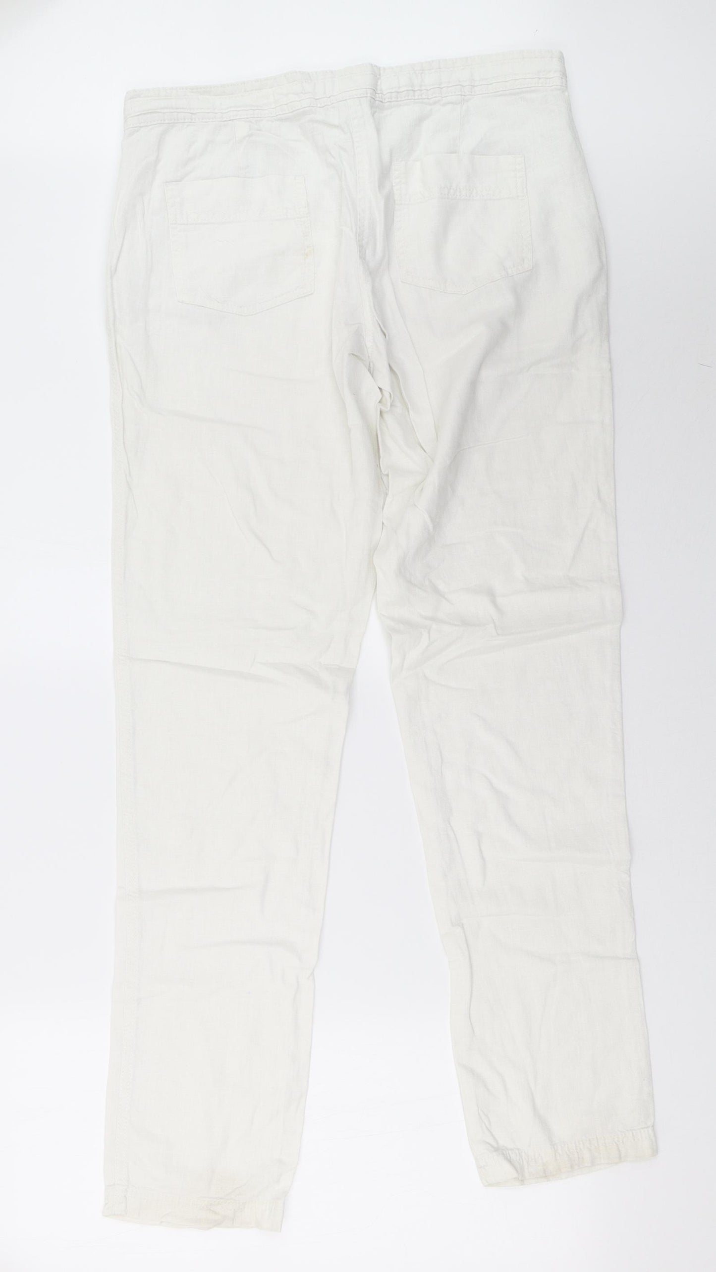 NEXT Womens White   Trousers  Size 12 L35 in