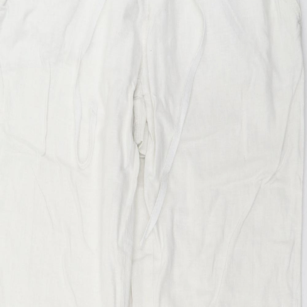 NEXT Womens White   Trousers  Size 12 L35 in