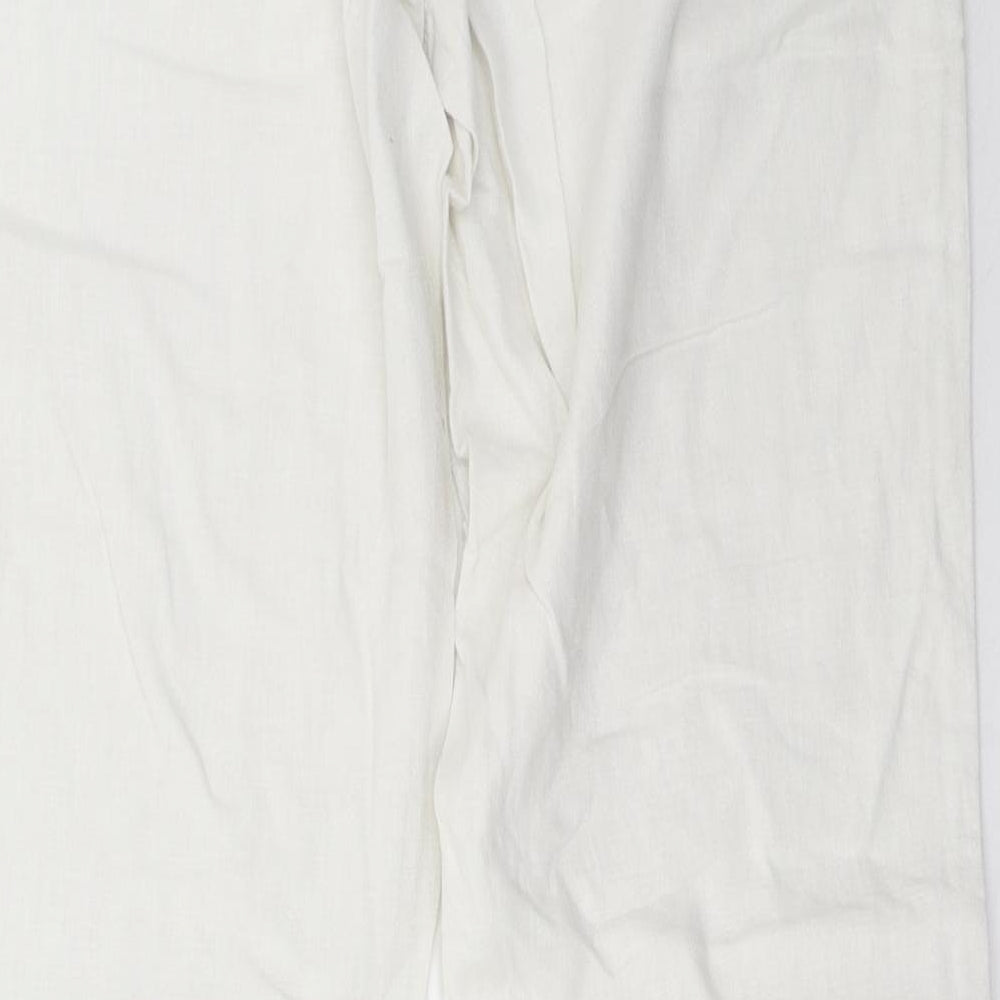 NEXT Womens White   Trousers  Size 12 L35 in