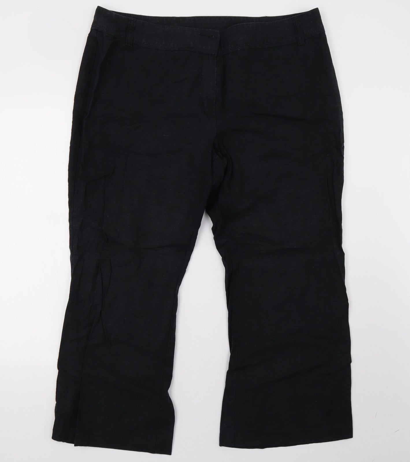 Marks and Spencer Womens Black   Trousers  Size 20 L28 in