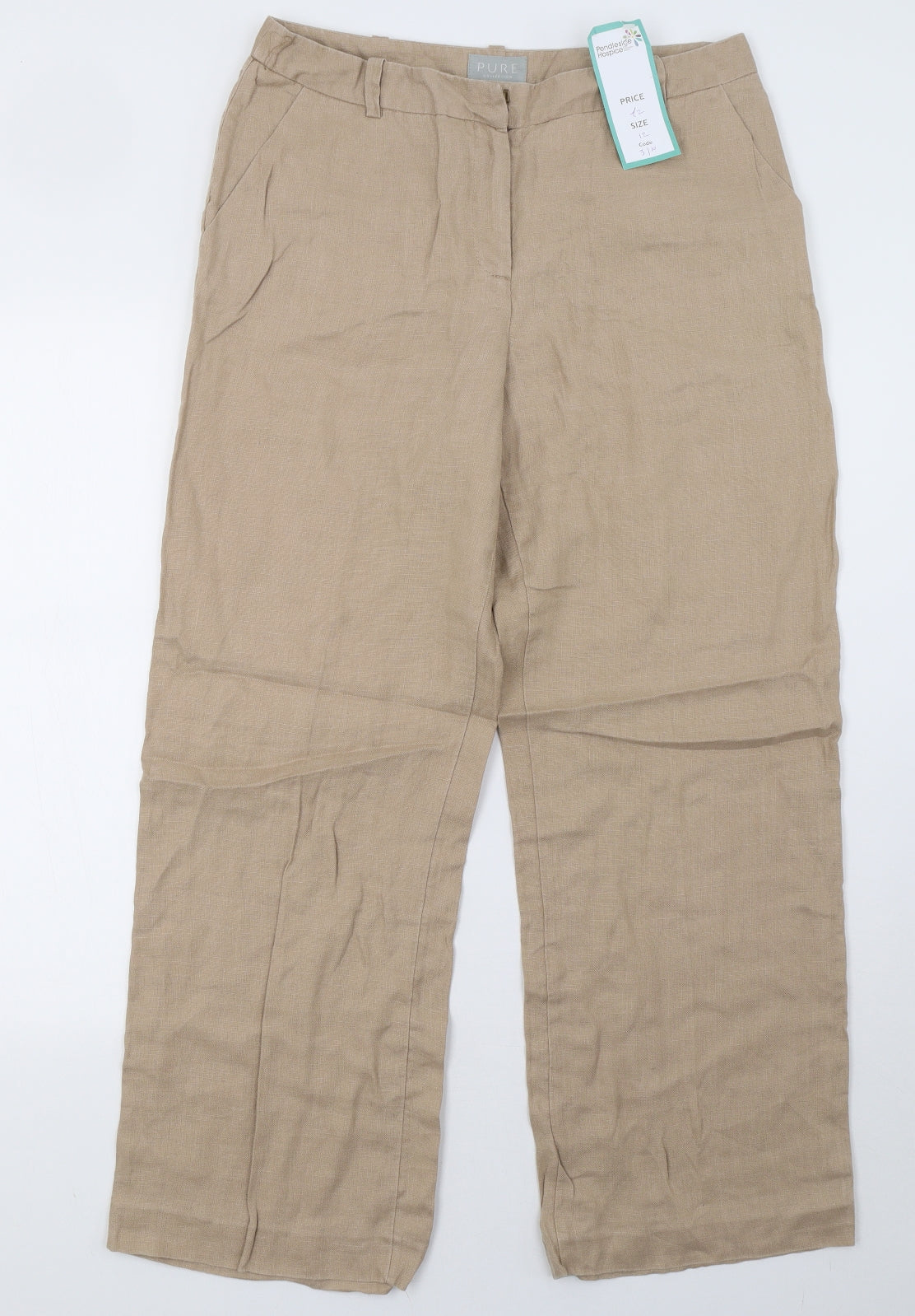 Pure Womens Beige   Trousers  Size 12 L30 in