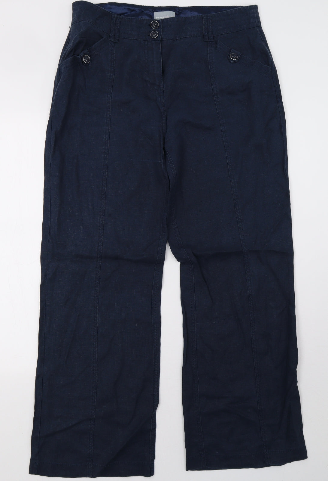 Marks and Spencer Womens Blue   Trousers  Size 14 L32 in
